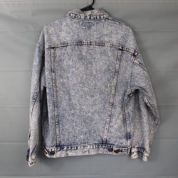 Vintage 80s Levis Jacket Medium Trucker Jean Denim Acid Wash Made In USA 70507 - Picture 8 of 10